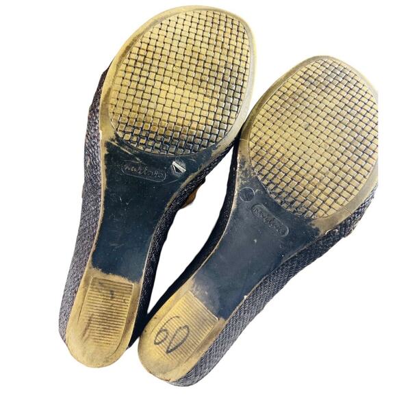 Nurture Women's Brown Alto Wedge Slip On Double Strap Buckle Heels Sandals 8M - Picture 6 of 11